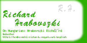 richard hrabovszki business card